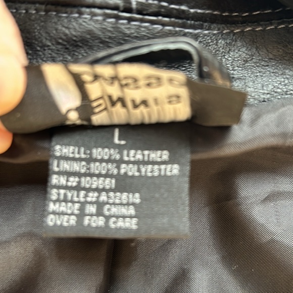 Vintage Dennis Basso Black Leather Patchwork Car Jacket Excellent condition Sz L - Picture 3 of 9